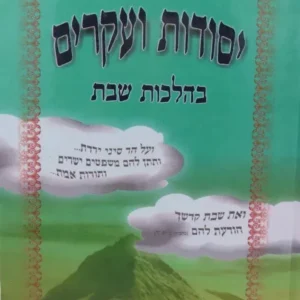 יסודות ועקרים בהלכות שבת
